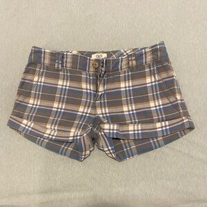 TNA cargo plaid shorts